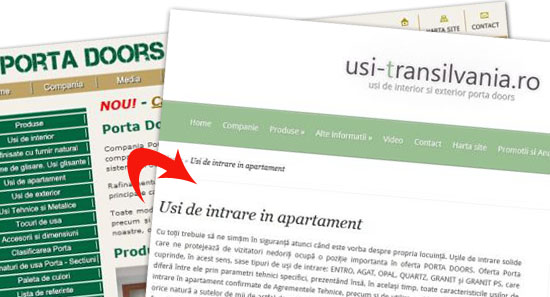 Un site nou cu usi Porta Doors
