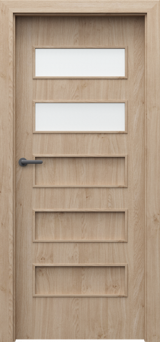 Ușă de interior PORTA FIT G.2 cu două inserții vitrate