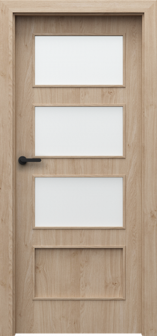 Ușă de interior PORTA FIT H.3 cu trei inserții vitrate