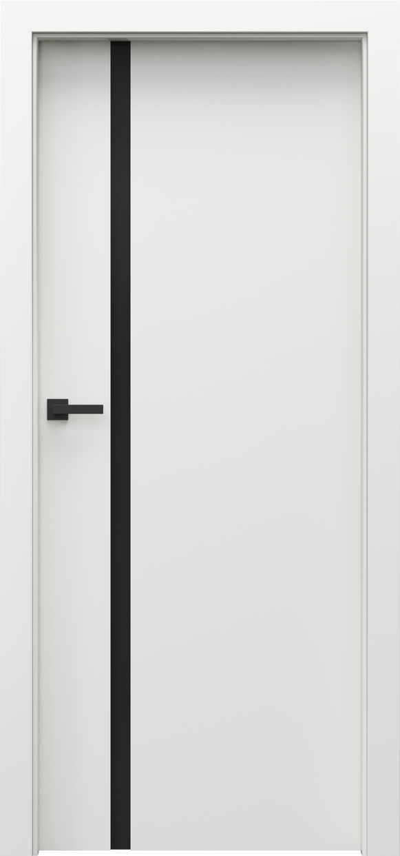 Ușă PORTA FOCUS PREMIUM 4.A cu inserție verticală din sticlă neagră