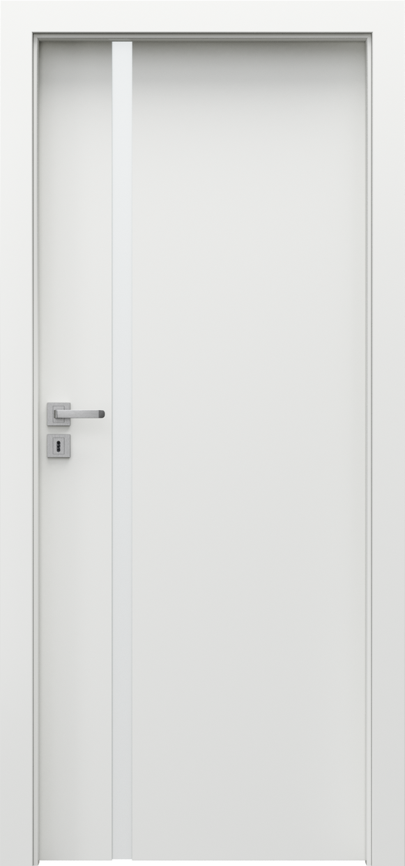 Ușă de interior PORTA FOCUS PREMIUM 4.A cu inserție verticală din sticlă mată