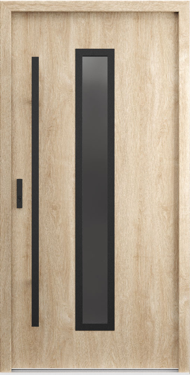 Ușă de exterior PORTA THERMO GLASS G.4, vedere din exterior