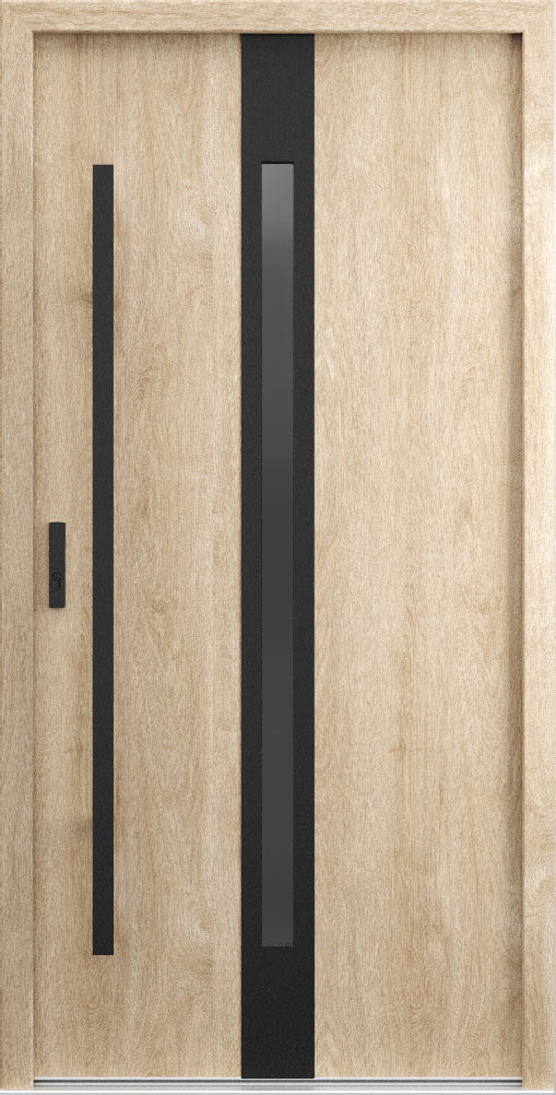 Ușă de exterior PORTA THERMO GLASS G.5, vedere din exterior