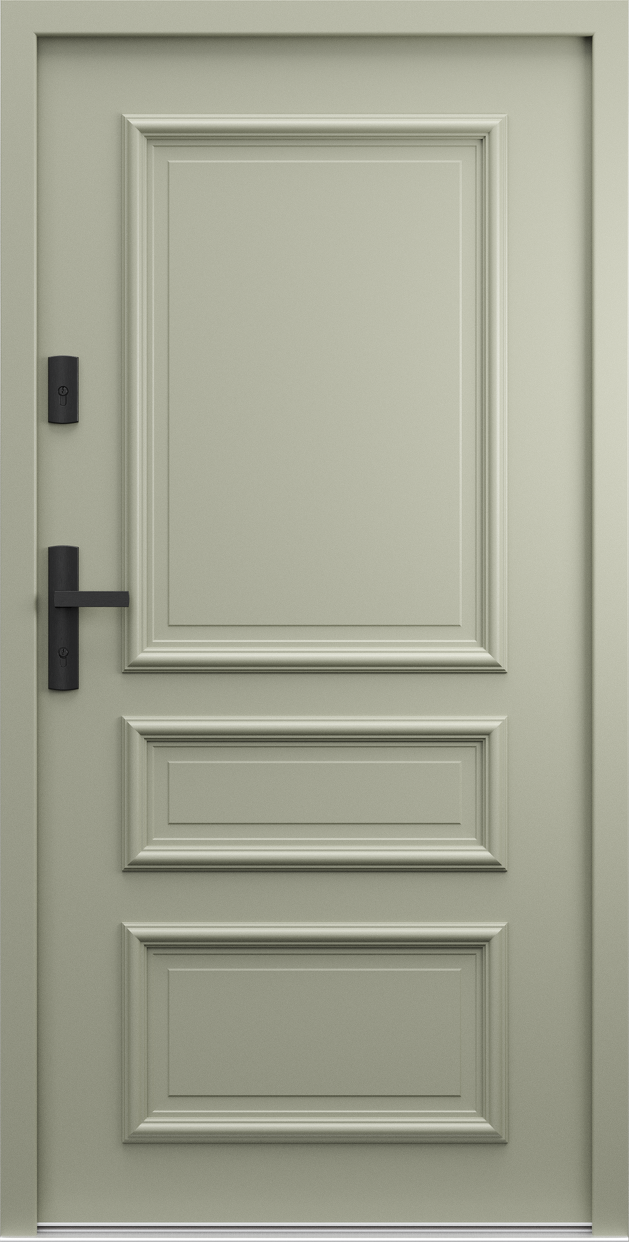 Ușă de exterior PORTA THERMO RETRO R.4, vedere din exterior