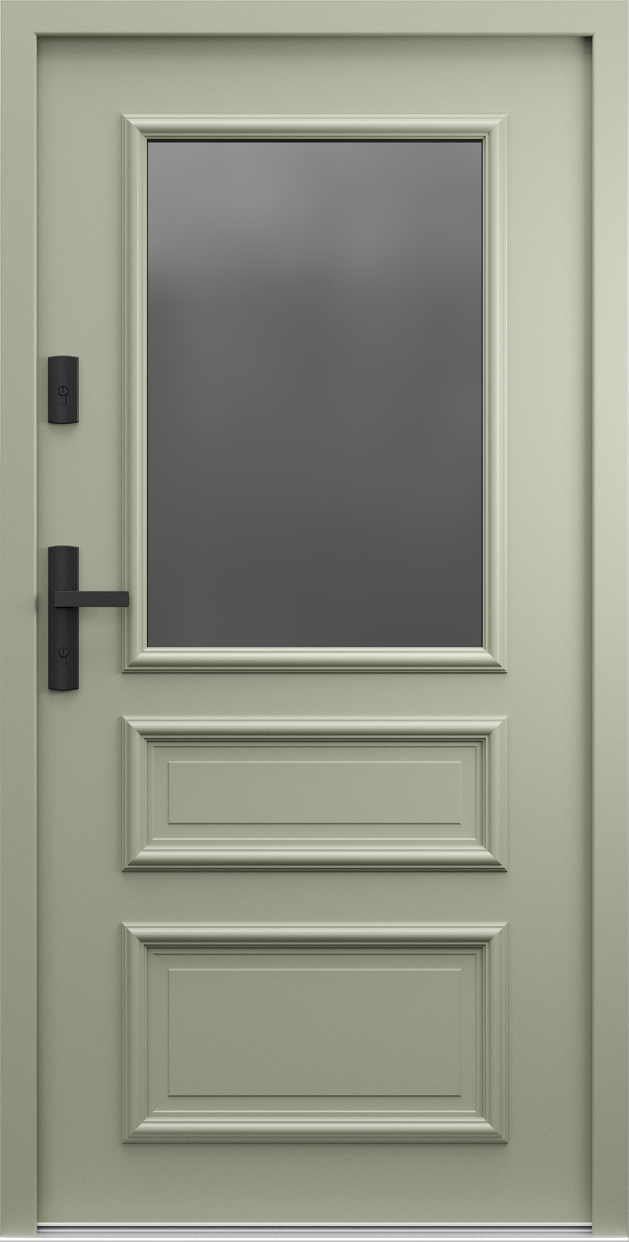 Ușă de exterior PORTA THERMO RETRO R.6, vedere din exterior