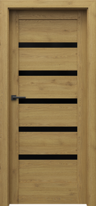 Ușă Porta Verte Home H.5 cu sticlă neagră