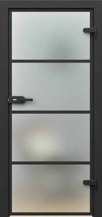 PORTA GLASS – model 2, sticlă mată cu profile vopsite