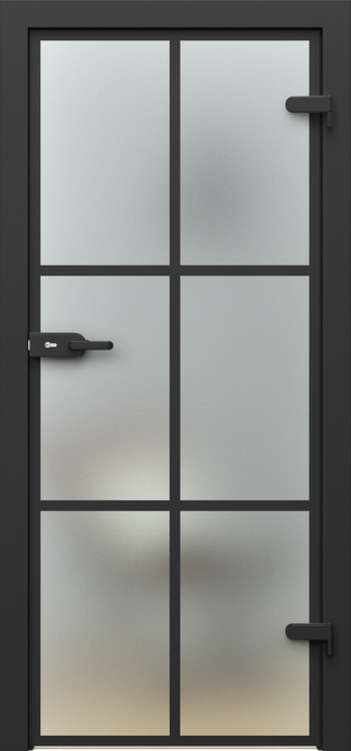 PORTA GLASS – model 3, sticlă mată cu profile vopsite
