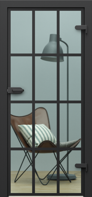 PORTA GLASS – sticlă transparentă cu profile vopsite